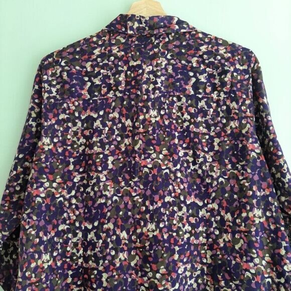 COLDWATER CREEK 100% Cotton Button Down Shirt Top Abstract Pattern Sz 16 - Picture 7 of 11
